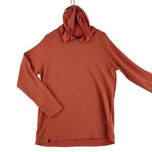 Lightweight Rust Orange Hooded Women's Sweatshirt